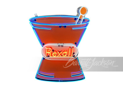 1950S REXALL DRUG STORES NEON PORCELAIN MARQUEE SIGN