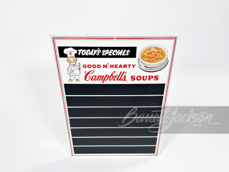 EARLY-1960S CAMPBELL'S SOUPS TIN MENU BOARD SIGN