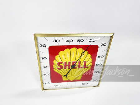 LATE-1950S SHELL OIL PAM GLASS-FACED DIAL THERMOMETER