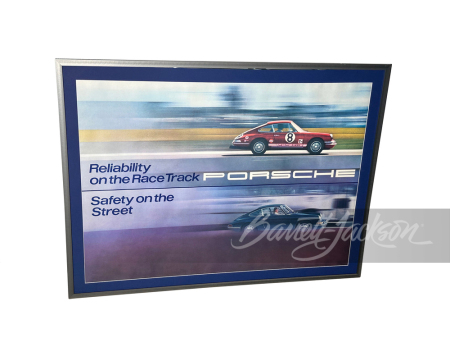 LARGE VINTAGE PORSCHE POSTER