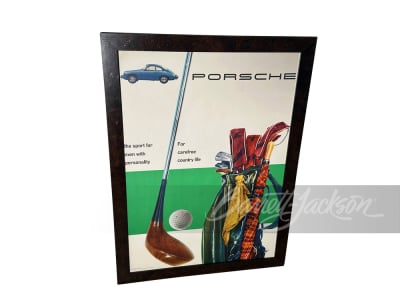 1962 PORSCHE GOLF MOTIF POSTER