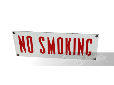 1950S NO SMOKING PORCELAIN SIGN