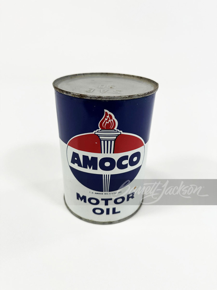 1950S AMOCO MOTOR OIL METAL QUART CAN