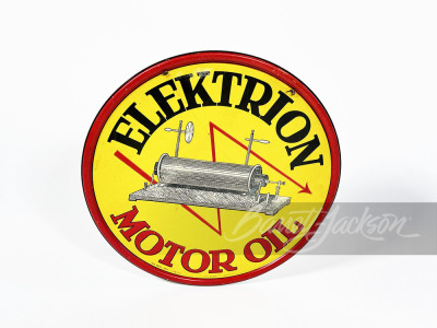 1920S ELEKTRION MOTOR OIL TIN LITHO SIGN