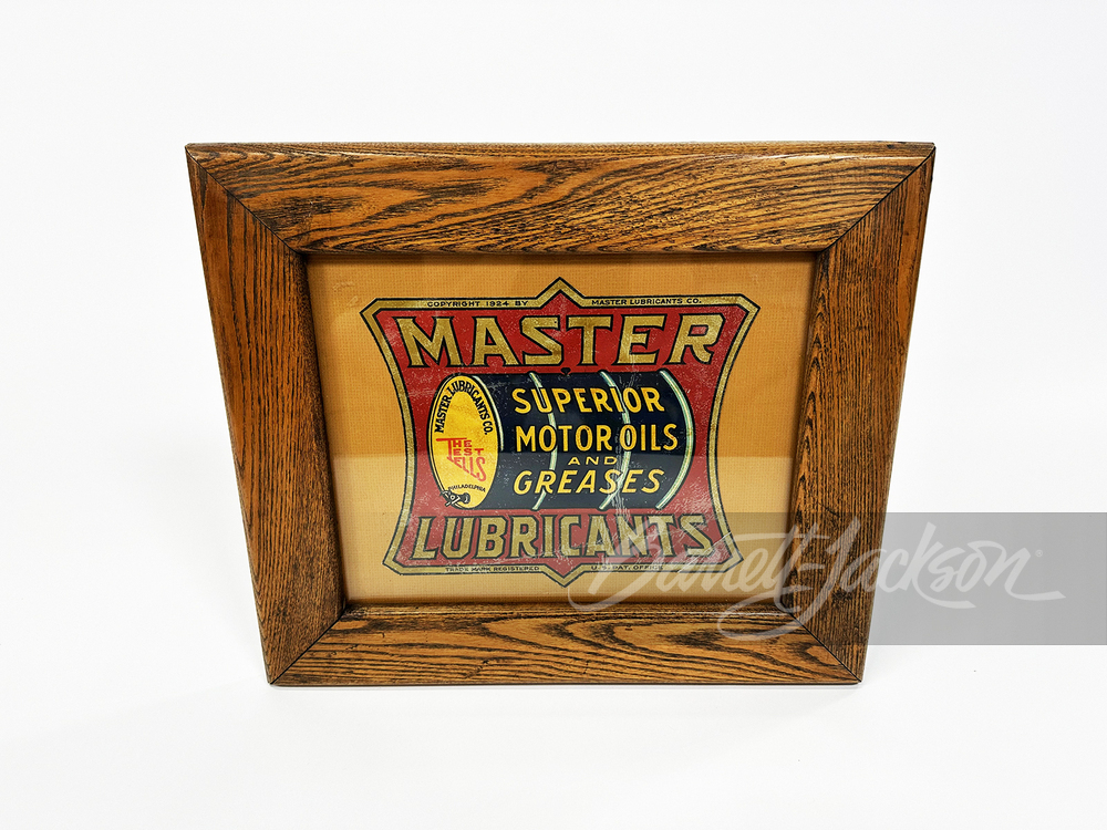 1924 MASTER LUBRICANTS SUPERIOR MOTOR OILS DECAL