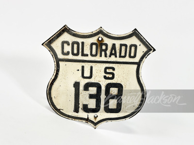 CIRCA 1950S COLORADO U.S.138 EMBOSSED SIGN