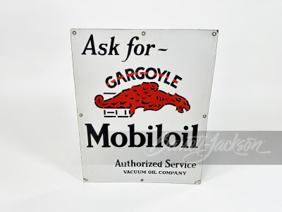 1920S GARGOYLE MOBILOIL PORCELAIN SIGN