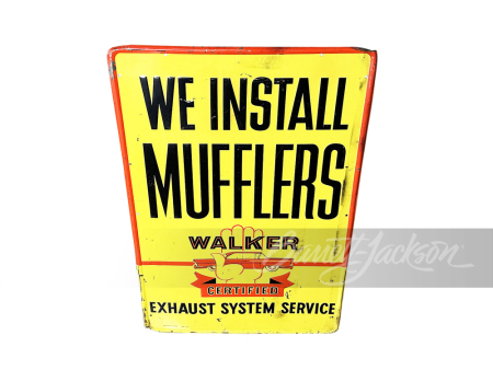 LATE 1950S WALKER MUFFLERS TIN SIGN