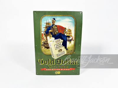 1930S GOLD DOLLAR CIGARETTES TIN SIGN