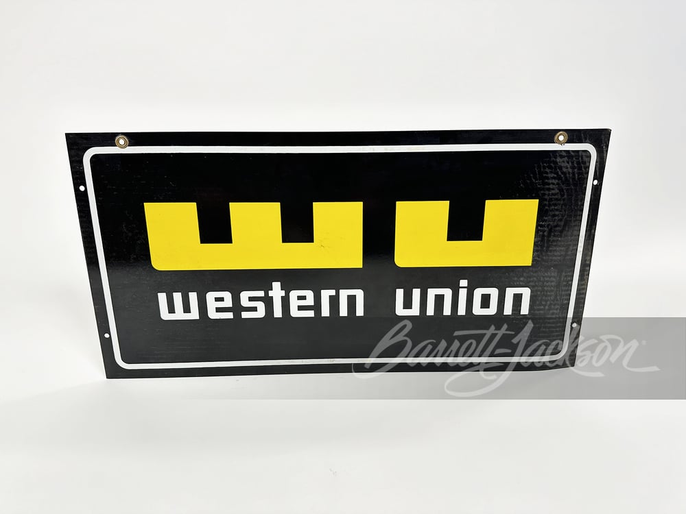 VINTAGE WESTERN UNION PORCELAIN SIGN