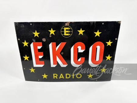 1930S EKCO RADIO PORCELAIN SIGN