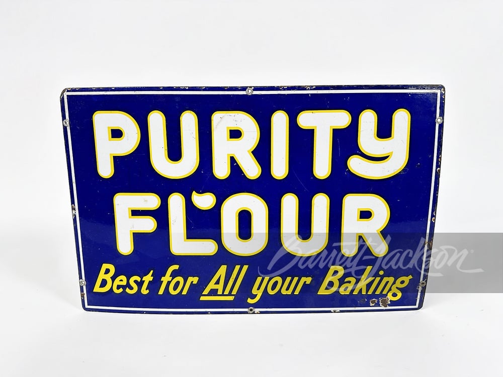 1930S PURITY FLOUR PORCELAIN SIGN