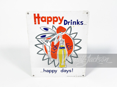 1961 HAPPY DRINKS SODA TIN SIGN