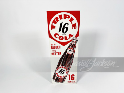 LATE 1950S TRIPLE 16 COLA TIN SIGN