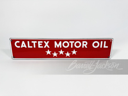 1940S-50S CALTEX MOTOR OIL PORCELAIN SIGN