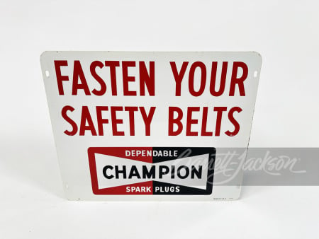 1960S CHAMPION AVIATION SPARK PLUGS TIN SIGN