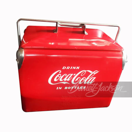 1950S COCA-COLA METAL PICNIC COOLER