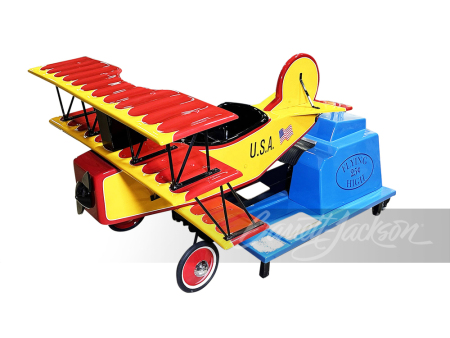 VINTAGE "FLYING HIGH" BIPLANE KIDDIE RIDE