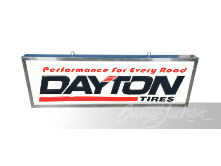 LARGE VINTAGE DAYTON TIRES LIGHT-UP SIGN