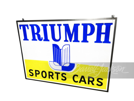 LARGE VINTAGE TRIUMPH SPORTS CARS LIGHT-UP SIGN