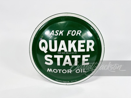 CIRCA 1960S QUAKER STATE MOTOR OIL TIN SIGN