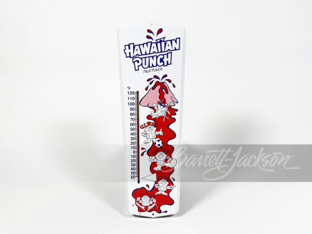 VINTAGE HAWAIIAN PUNCH TIN PAINTED THERMOMETER