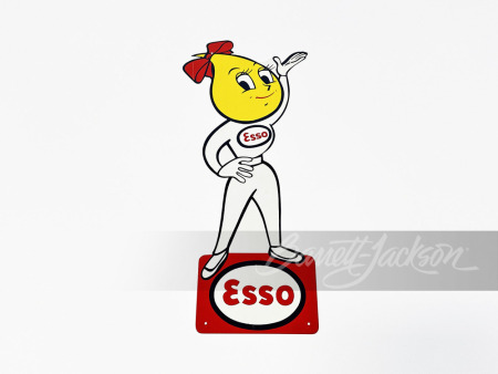 1963 ESSO "HAPPY THE DROPLET GIRL" TIN SIGN