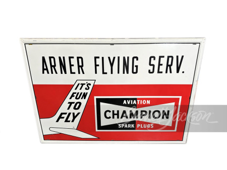 1971 CHAMPION AVIATION SPARK PLUGS TIN SIGN