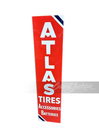 1961 STANDARD OIL ATLAS TIRES TIN SIGN