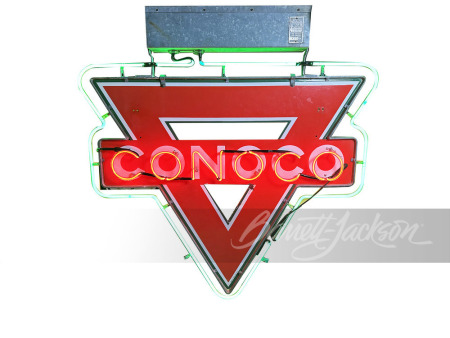 1940S CONOCO OIL NEON PORCELAIN SIGN