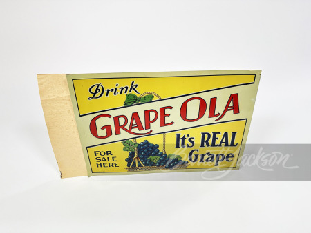 1920S GRAPE OLA SODA EMBOSSED TIN SIGN