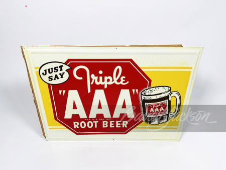 1948 AAA ROOT BEER TIN SIGN