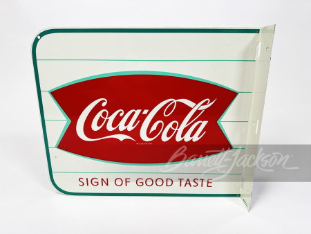 LATE 1950S-EARLY '60S COCA-COLA TIN FLANGE SIGN