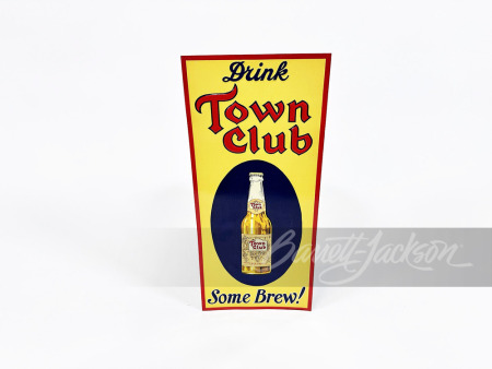 1920S-30S FITGER'S TOWN CLUB BEER TIN SIGN