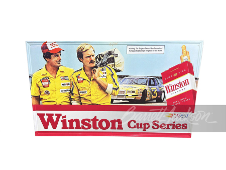 1982 NASCAR WINSTON CIGARETTES TIN SIGN