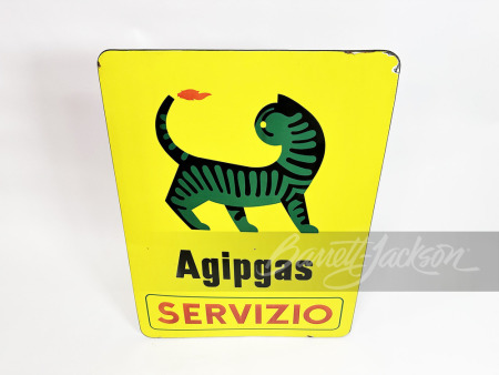 1960S ITALIAN AGIPGAS SERVIZIO PORCELAIN SIGN