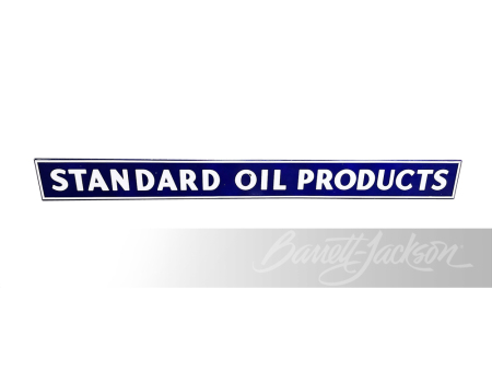 1930S STANDARD OIL PRODUCTS EMBOSSED PORCELAIN SIGN