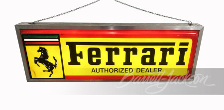 VINTAGE FERRARI AUTHORIZED DEALER LIGHT-UP SIGN