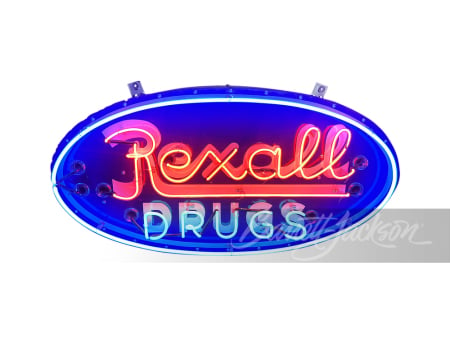 1950S REXALL DRUGS NEON PORCELAIN SIGN