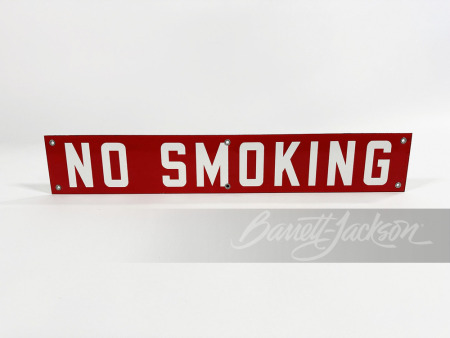 CIRCA 1940S-50S "NO SMOKING" PORCELAIN SIGN