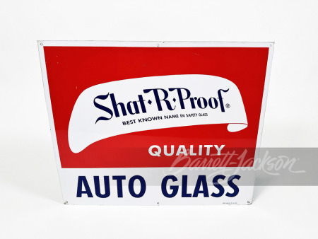 EARLY 1960S SHAT-R-PROOF AUTO GLASS TIN SIGN