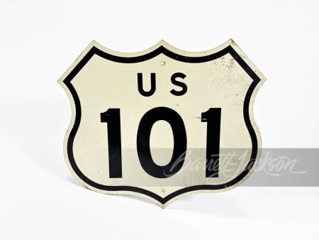 VINTAGE U.S. 101 METAL ROAD SIGN