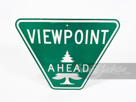 "VIEWPOINT AHEAD" METAL HIGHWAY ROAD SIGN