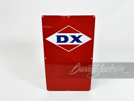 EARLY 1960S DX OIL PORCELAIN PUMP PLATE SIGN