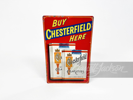 LATE 1950S CHESTERFIELD CIGARETTES TIN SIGN