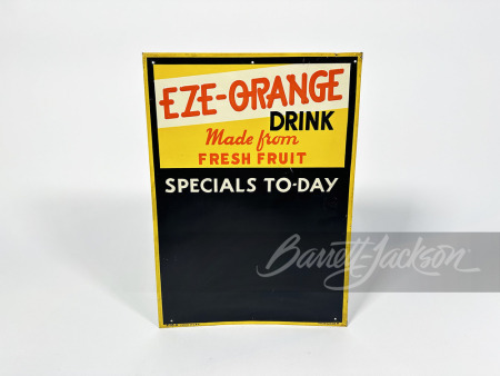 1930S EZE ORANGE SODA EMBOSSED TIN MENU BOARD