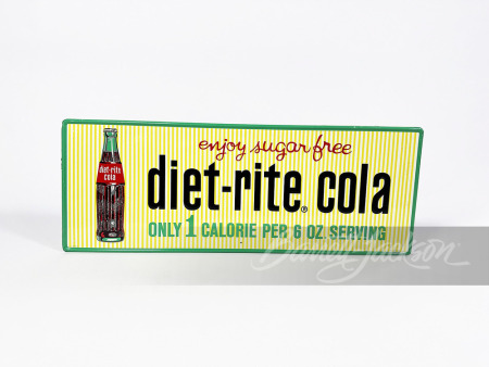 LATE 1950S-EARLY '60S DIET-RITE COLA EMBOSSED TIN SIGN