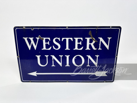 1930S WESTERN UNION PORCELAIN SIGN