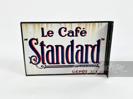 1920S LE CAFÉ STANDARD PORCELAIN FLANGE SIGN