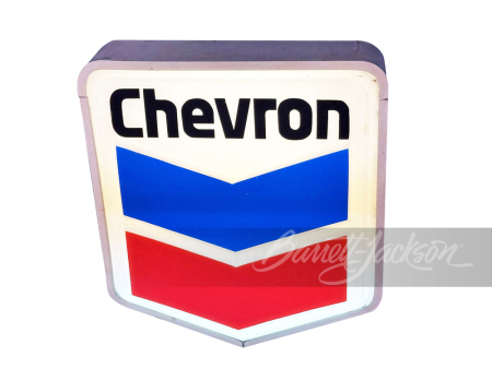 VINTAGE CHEVRON OIL LIGHT-UP SIGN